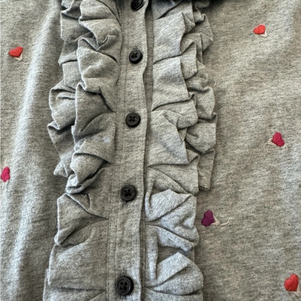 Marc by Marc Jacobs gray ruffle shirt - Picture 2 of 7